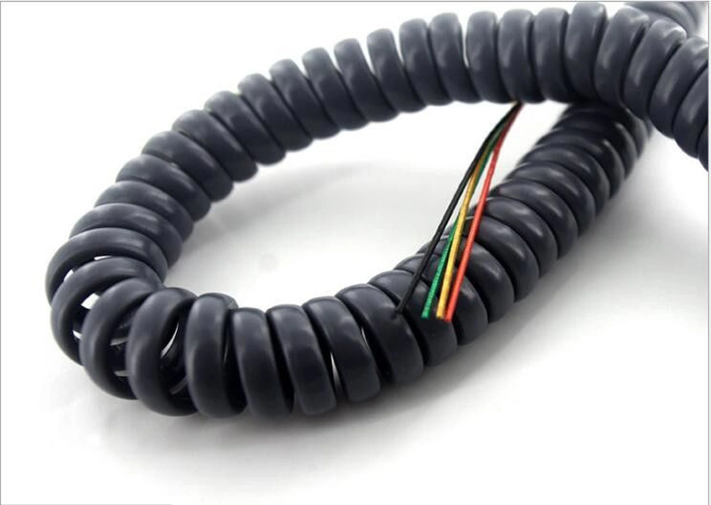 UL産業コイル状の螺線形の引き込み式力のばねのプッシュ プル巻き毛のコードの電気電気ケーブルワイヤー