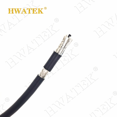UL 20236 2C x 26AWG 缶詰付き・銀塗り 鉄筋銅 テフロン隔離型 TPUジャケット RG 179ケーブル