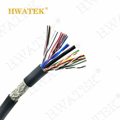 UL20276 缶詰銅 ストランディング 6C×28AWG+ 1P x 28AWG 編み 80°C 30V PP 隔熱 PVC ジャケット